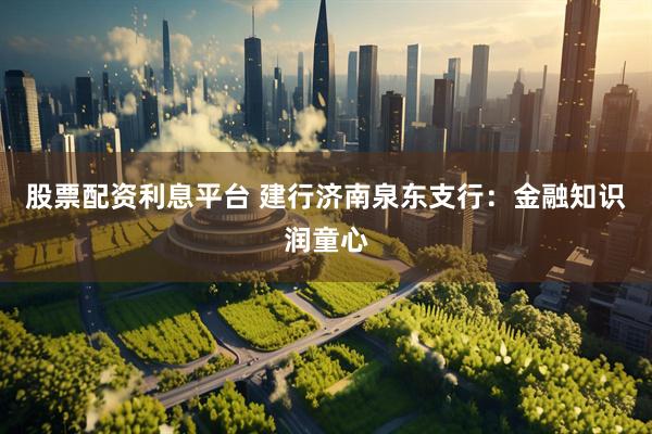 股票配资利息平台 建行济南泉东支行：金融知识润童心