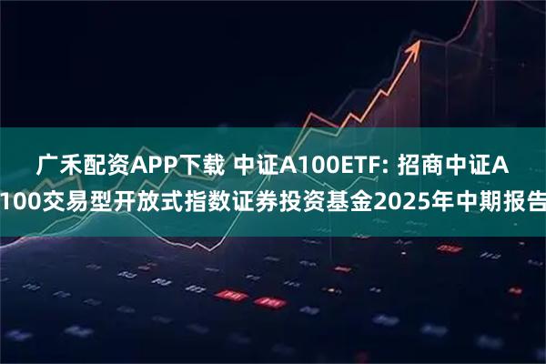 广禾配资APP下载 中证A100ETF: 招商中证A100交易型开放式指数证券投资基金2025年中期报告